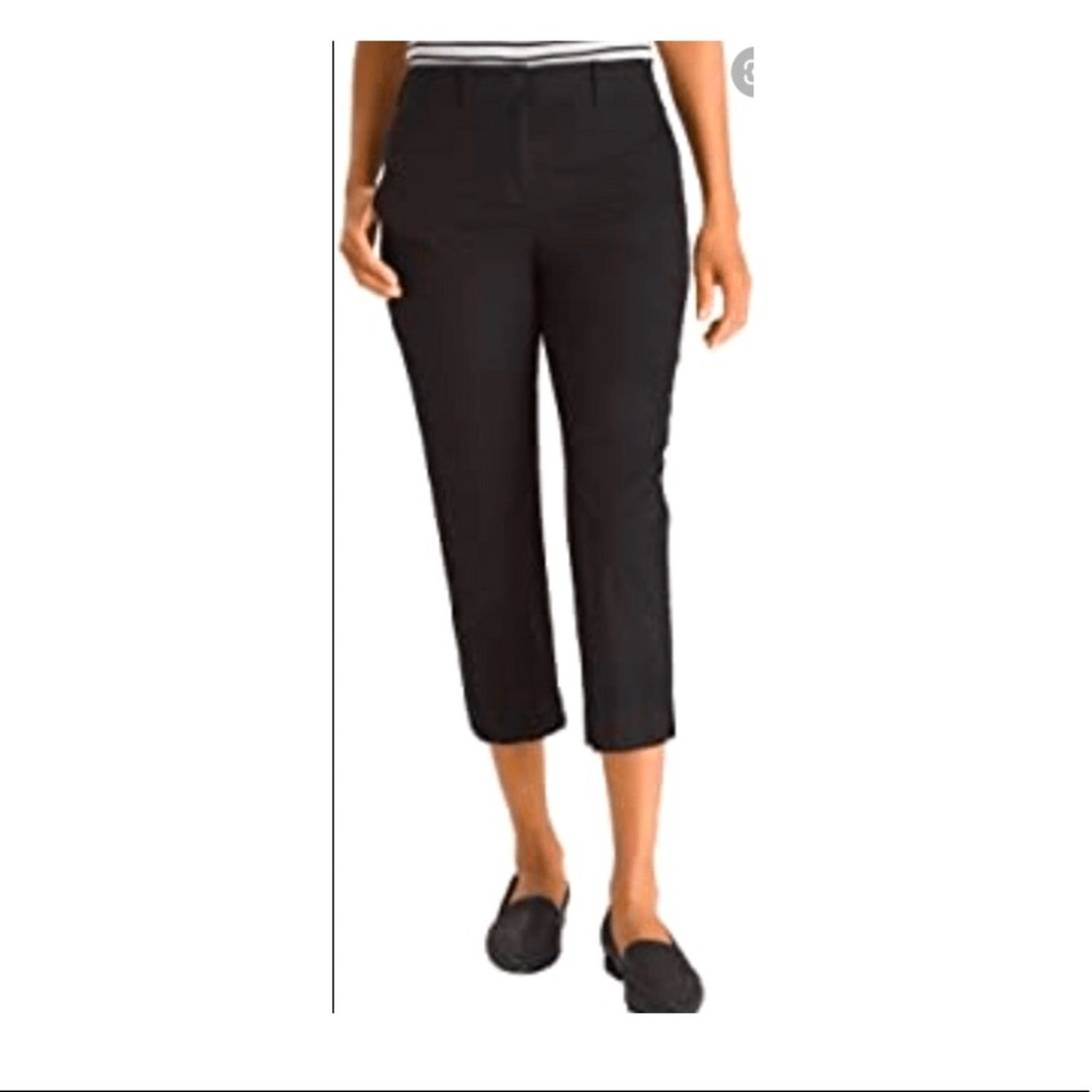 NEW Chicos Stretch Casual Straight Leg Crop Pants